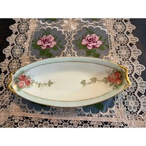 Vintage hand painted porcelain serving dish